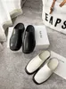 the row shoes Autumn Designer 2022 the row Dress Shoes High Set Fashion Round Head Leather Baotou Sandals Casual Muller Slippers J7HG