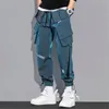 Herrenhosen, Herren-Cargohosen, modische Hip-Hop-Hose mit mehreren Taschen, trendige Streetwear, solide Jogginghose, Pantalones Casuales Para Hombre, 230828