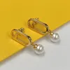 Kvinnors lyxiga smyckesdesignerörhängen Bokstäver F Earing For Party Brand Ear Pendants Men Accessories Wedding Ear Studs Capsmens CXD8268