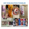 USA CA warehouse wholesale white Sublimation blanks 20oz Stainless Steel Double Wall skinny straight sublimation tumbler