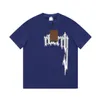 デザイナーサマーファッションハイストリートコットンスウェットシャツプルオーバー通気性男性と女性のレタープリントカジュアル半袖Tシャツ3色