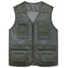 Summer Travels Men's Vests Mesh Jackets Stor storlek Multi-Pockets Ytterkläder Rockar Man XXXL XXXXL HKD230828