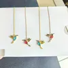 Nieuwe Mode Kleine Vogel Drop Lange Opknoping Oorbellen voor Vrouwen Elegant Meisje Kwastje Oorbel Stijlvolle Sieraden Persoonlijkheid Gift Groothandel YME037