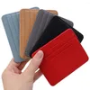Card Holders Pu Leather Mini ID Holder Candy Color Bank Box Multi Slot Slim Case Wallets Women Men Business Cover