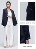 Costumes pour femmes Blazers ZEAMOD lieu de travail allinone outil 40MM plaine crêpe satin femmes veste de costume confortable 230828