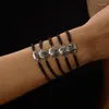 Link Armbanden Sport Stijl Polsbandje Voetbal Gevlochten Armband Voor Vrouwen Mannen Mode Zwart Touw Handgemaakte Verstelbare Vriendschap Sieraden