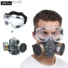 Indumenti protettivi Protezione anti-formaldeide Polvere Sicurezza Maschera antigas a pieno facciale con vernice spray Glasse Respiratore con filtro per pesticidi chimici HKD230826