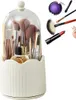 Storage Boxes Make Up Brush Organizer With Lid | Dustproof 360 Rotation Makeup Holder W