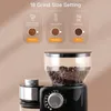 Moedores de café manuais Moedor elétrico 18 níveis ajustável Burr Mill Bean Alta velocidade Espresso Máquina de moer para escritório 230828