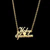 Hip Hop Personalized Custom 2 Names Necklace Stainless Steel Charm Jewelry Gift