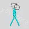 Lyxvarumärke Keychain Diamond Knot Handvävd läderhänge Fashion Key Chains Par Bil Men's Women's Circle Chain Bag Hängen