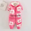 Kläderuppsättningar 2023 Autumn Winter Girls 'Suit Plus Velvet Twopiece Set Boy Trendy Kids Cotton Hooded Coats and Pants Children's Clothing16y X0828