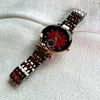 Wristwatches Luxury Women's Watch Fashion Brand Steel Strap Diamond Ladies Alloy Quartz For Women Marcas Wristwatch Clock