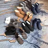 Зимние сапоги с узлом, средние и мини-зимние ботинки, классические теплые плюшевые ботинки, женские ботинки большого размера, хит продаж, дизайнерская обувь с плюшевым шерстяным мехом 35-45