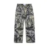 Pantalon homme printemps été Hip-hop mode Camouflage imprimé jean droit jambe large ample résistant à l'usure beau pantalon en Denim