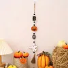 Halloween träpärlor hänge gnome pumpa bat spöke hängande ornament för vägg hemfest bricka dekoration prop gc2264