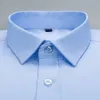 Camisas de vestir para hombres Fibra de bambú Hombres Camisa blanca Manga larga Ajuste regular Formal Business Social Camisas Plus Tamaño grande 8XL 7XL 6XL 5XL 230828