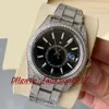 Full Diamond Watch Mens Automatyczne zegarki mechaniczne 41 mm ze stalową bransoletką z diamentami Modna Busines