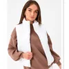 Trenchs de femmes 2023 automne coton rembourré noir col roulé fermetures à glissière sans manches garder au chaud femme hiver tendance décontracté dames vêtements