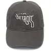 Шариковые кепки Lyprerazy Detroit City вымыл хлопок, регулируемые мужчины, женщины, унисекс хип -хоп, крутая печать бейсболка, бейсболка