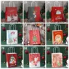 Frohe Weihnachten Geschenk Papier Wrap Handtasche Weihnachten Weihnachtsmann Geschenk Verpackung Tasche Neujahr Kinder Geschenke Dekoration Schneeflocke Süßigkeiten Taschen TH0180