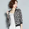 Women's Jackets Long-Sleeved Sunscreen Summer Short Coat Simulation Silk Leopard Print Fashion Baseball Uniform Cardigan Jacket 20