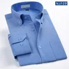 Chemises décontractées pour hommes 2023 Printemps Slim Fit Homme Business Robe Boutonnée pour hommes Marque Oxford Chemise à manches longues