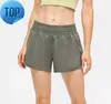 Lu-16 Elastic midja Mesh Kvinnors Hoty Hot Shorts Yoga byxor kör fitness Casual Loose Breattable Hidden Dxed Zipper Pocket Sports Short Gym Clothes Women Underwearsh5