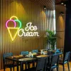 40cm Ice Cream Neon Sign Lights Restaurant Cafe Room Decor Wall Hanging Neon LED Sign USB Shop Signboard Neon Lights LED Lamps HKD230825