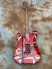 Aged/Relic, Frankenstrat, Frankie Stripe, Weinrot, Double Locking Tremolo