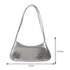 Sacs de soirée Sac à bandoulière PU Cuir Crocodile Modèle Totes Femmes Simple Aisselle Solide Couleur Casual Femme Bourse Filles Embrayage