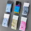 Tech fleece tie-dye mens socks designer colorful fashion stockings all-match womens breathable cotton football basketball sports s258c