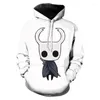 رجال الرجال Hollow Kloll Knight 3D Graphic Men Women Fashion Massion Hardie Harajuku Yin Yang Sweatshirts Coat