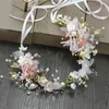 Haarspangen für Mädchen, elegantes Braut-Stirnband, imitierte Perlenrebe, Kopfschmuck, Blumenkranz, Brautgirlande, Kopfband, Hochzeit-Stirnbänder