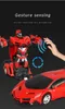 Electric/RC Animals Transformation Robot Car 118 Deformation RC Car Toy Induction led Gesture sensing Remote Control Car Models RC Combat Toy gift x0828