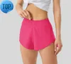 lu-16 Summer Track That 2,5 pouces Hotty Hot Shorts Lâche Respirant Séchage rapide Sport Pantalon de yoga pour femme Jupe Polyvalente Décontracté Poche latérale Gym Sous-vêtements