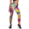 Actieve broek Kleurrijke hoge taille elastische slangenprint leggings Dames Fitnesskleding Push-up Gym Vrouwelijke ademende dames gebreide broek