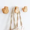 Wooden Animal Hook Home Cartoon Rabbit Wood Hooks Wall Key Towel Hanger Wardrobe Door Handle Kitchen Decora Hook LX6071