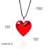 Pendentif Colliers Verre Rouge Cristal Coeur D'amour Pour Femmes Filles Harajuku Collier Coréen Collier Ras Du Cou Doux Cool Bijoux 2023