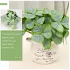 Decorative Flowers Faux Shrubs Outdoor House Pots Artificial Green Simulation Imitated Stem Fake Shamrock Decors Silk Flower Ornament