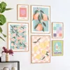 Картина холста Matisse Flower Wall Art Art Nordic Pink Cocktail лимонные персиковые ретро -плакаты и принты стены картин