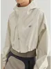 Damenjacken HOUZHOU Kurze Kapuze Frauen Japanischer Stil Casual Windschutz Weibliche Streetwear Y2k Vintage Basic Track All-Match