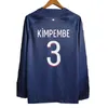 2023 24 KIMPEMBE MARQUINHOS Voetbalshirts Heren Met Lange Mouwen Saint Germain VERRATTI MBAPPE N.MENDES Thuis Uit Voetbalshirts