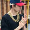 Py Bling Mens Heavy Miami Кубинская цепь звенья Кокер 14K Золото покрыта хип-хоп толстой сталь из нержавеющей стали 8 мм-16 мм/браслет