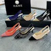 Kontrast S Summer Women Fashion Dress Sandaler Färg Pekade High Heel Princess Lace Up Breattable Mesh Sticked Temperament Shoes T Ae Ba Andals Hoes