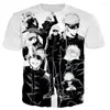 T-shirt da uomo Jujutsu Kaisen Satoru Gojo Uomo/donna T-shirt con stampa 3D Moda Casual Stile Harajuku Streetwear Top Drop