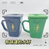 Mugs Shaped Mug Squatting Pan Ceramic Water Cup Funny Creative Toilet Large Capacity With Cover