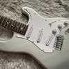 Custom Metal Gray ST Electric Guitars Inlay Fretboard 3S Pickups Chrome Hardware