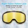 Ski Goggles PHMAX Pro UV400 Anti fog Eyewear Magnetic Lens Night Vision Yellow Outdoor Sports Snowboard Big Snow 230828