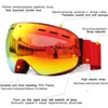 Ski Goggles Uv400 Anti-Fog podwójne warstwy narciarskie Gogle duże soczewki Maski narciarskie Szklanki narciarstwa Snowboard Snowboar Mirror Polaryzowane gogle dla mężczyzn 230828